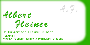 albert fleiner business card